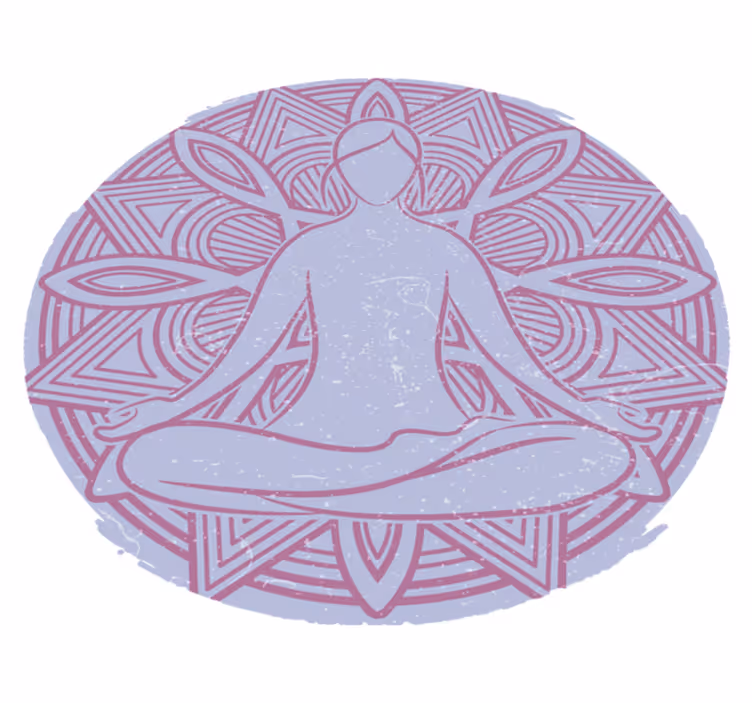 Covor vinil dormitor floare de lotus yoga - TenStickers