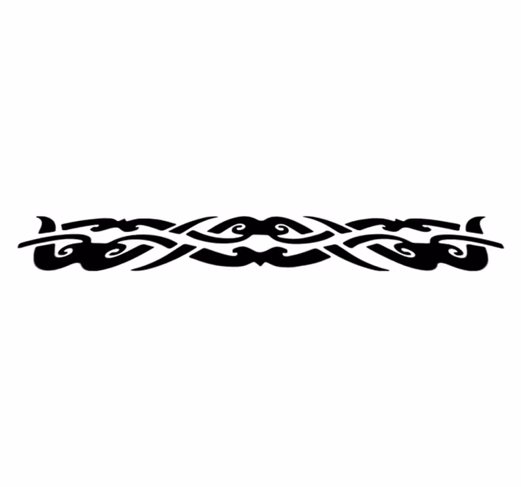 Covor vinil dormitor design tribal monocolor - TenStickers