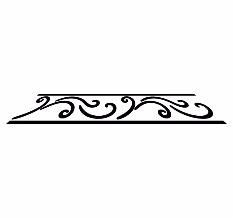 Covor vinil dormitor design tribal monocolor cu margini - TenStickers