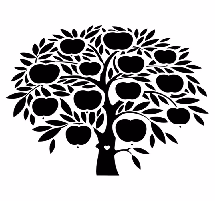 Covor vinil dormitor arbore genealogic nume - TenStickers