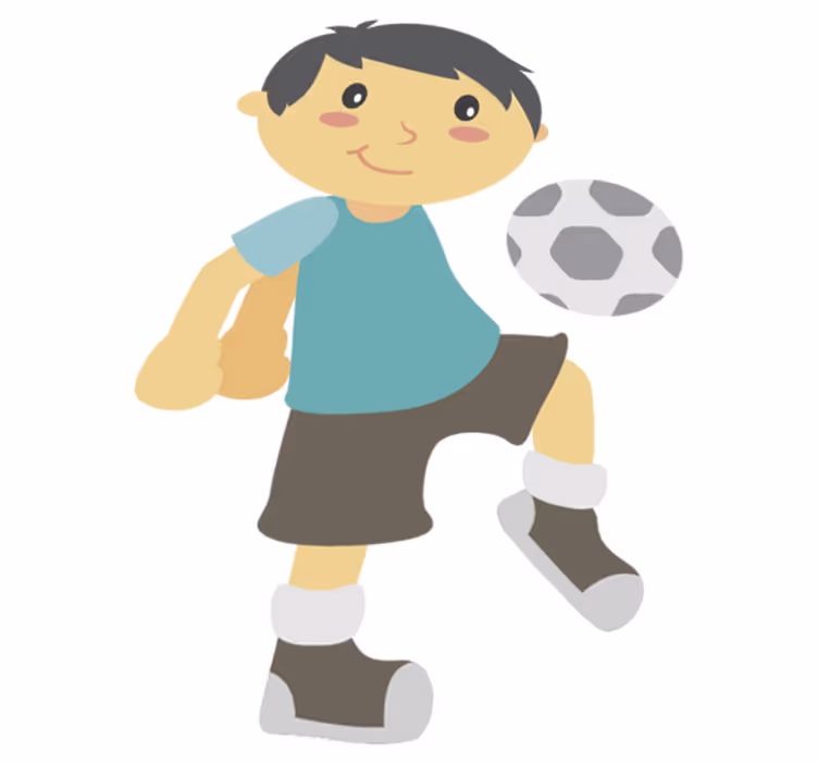 Covor de vinil pentru copii joacă fotbal - TenStickers