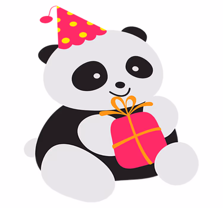 Covor de vinil pentru copii panda bebeluș cu cadou - TenStickers