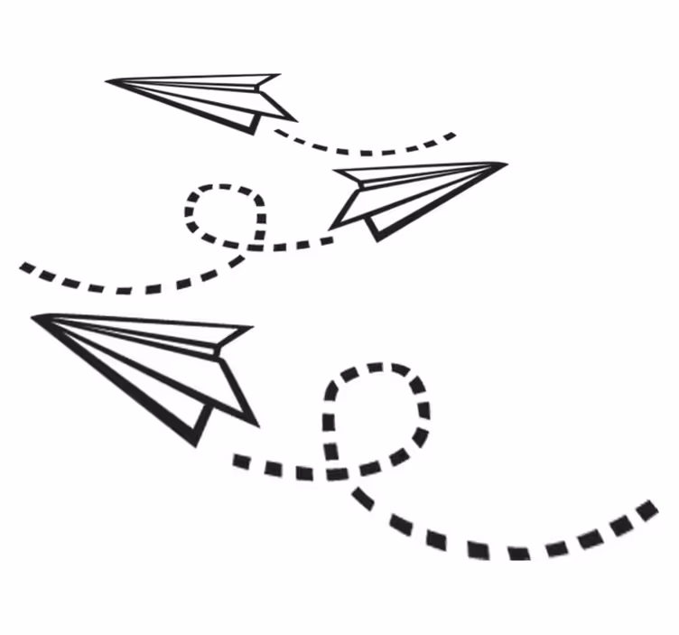 Covor de vinil jocuri avioane de hârtie - TenStickers