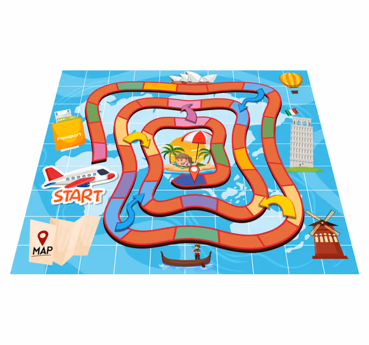 Covor de vinil jocuri pentru călătorii cu board game-uri - TenStickers