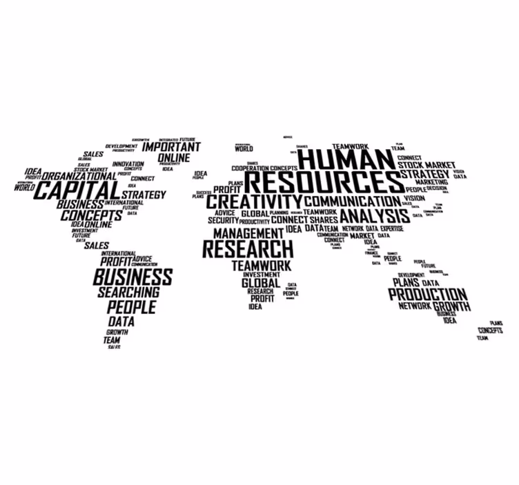 Covor de vinil harta lumii pentru birouri - TenStickers