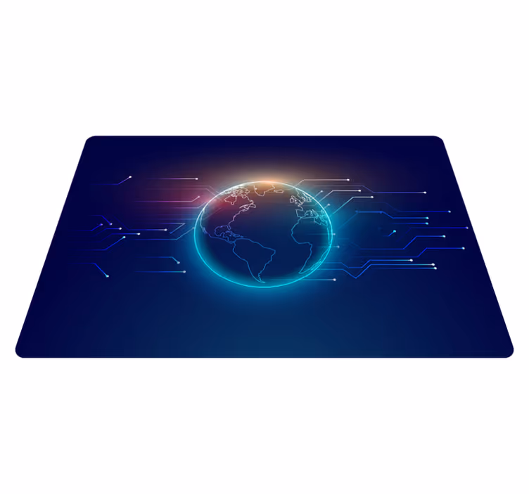 Covor de vinil harta lumii harta mondială geometrică - TenStickers