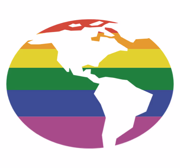 Covor de vinil harta lumii autocolant gay - TenStickers