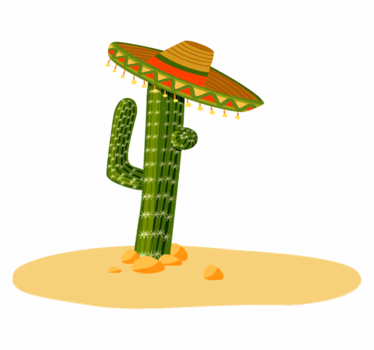 Covor de vinil pentru copii cu sombrero mexican - TenStickers