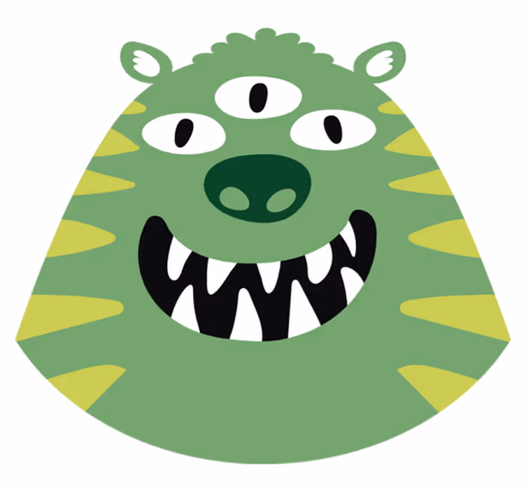 Covor de vinil pentru copii monstru vesel - TenStickers