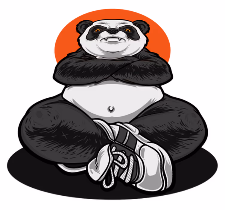 Covor de vinil pentru copii panda neastâmpărat - TenStickers