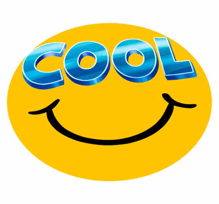 Covor de vinil pentru copii skateboard cu față zâmbitoare - TenStickers