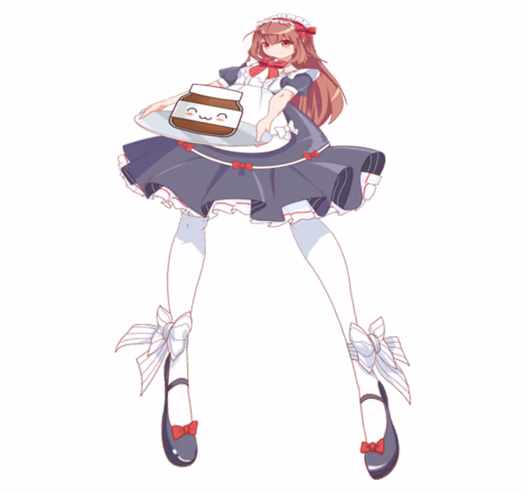 Covor de vinil pentru copii fetiță anime cu nutella - TenStickers