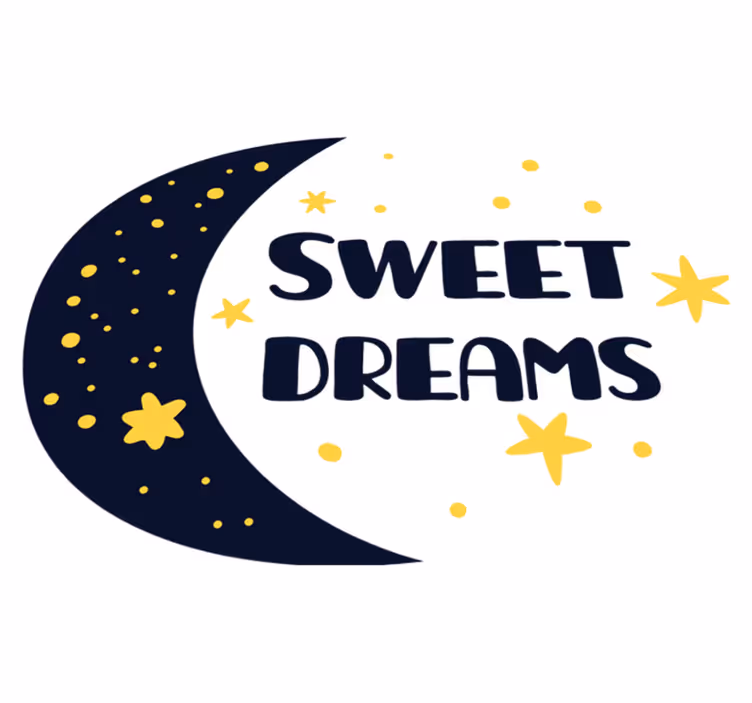 Covor de vinil pentru copii vise dulci cu luna și stele - TenStickers