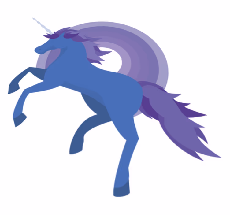 Covor de vinil pentru copii cu unicorni albaștri și mov - TenStickers