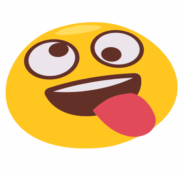 Covor de vinil pentru copii față de emoji jucăușă - TenStickers
