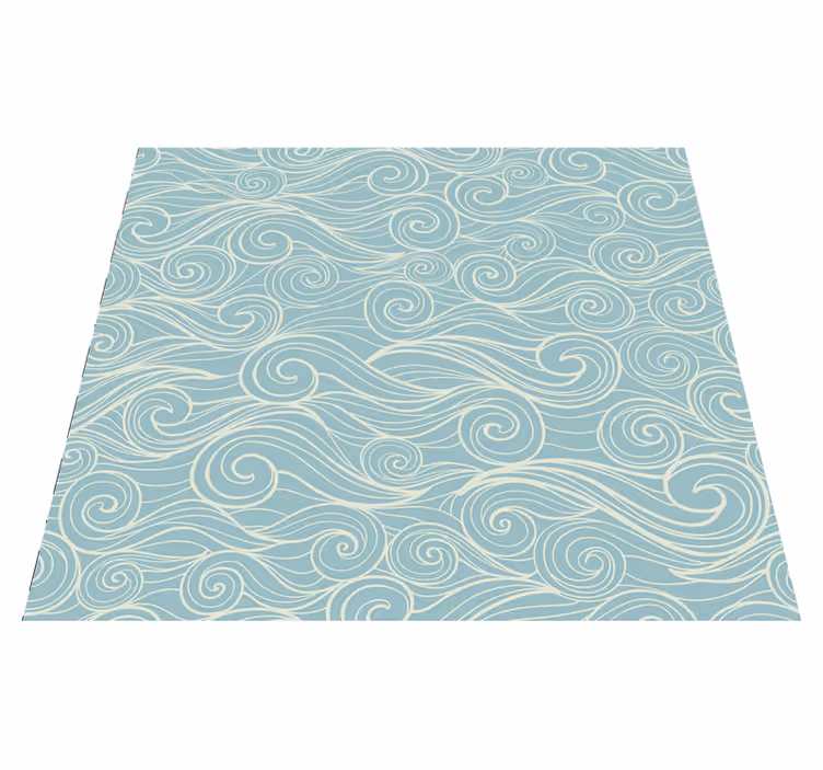 Covor de vinil pentru baie tapet ocean cu valuri - TenStickers