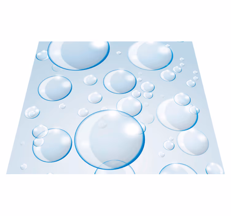 Covor de vinil pentru baie cu model bule sferice - TenStickers