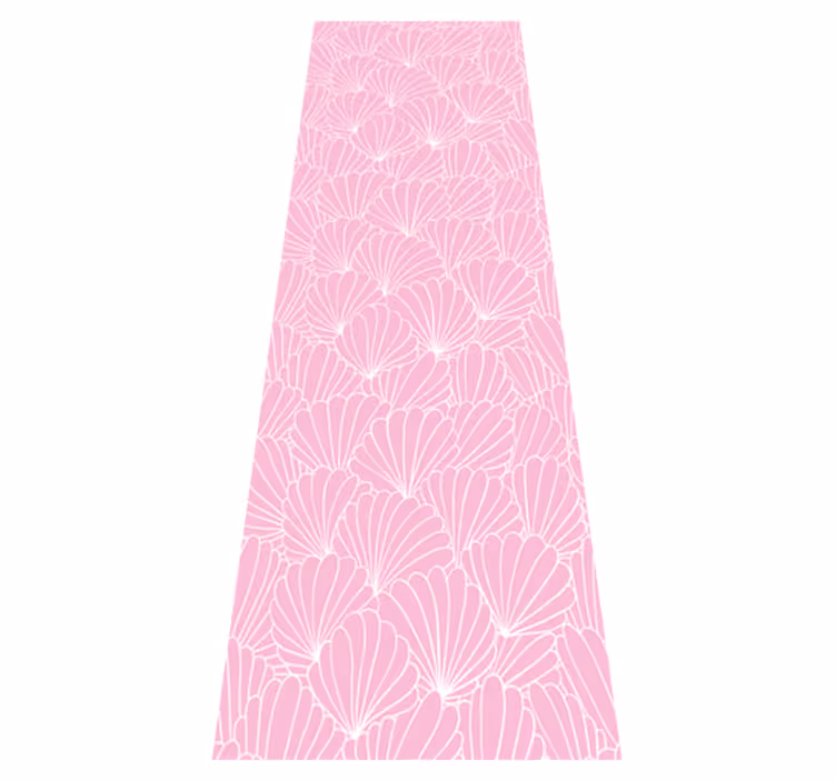 Covor de vinil pentru baie scoici roz kawaii - TenStickers