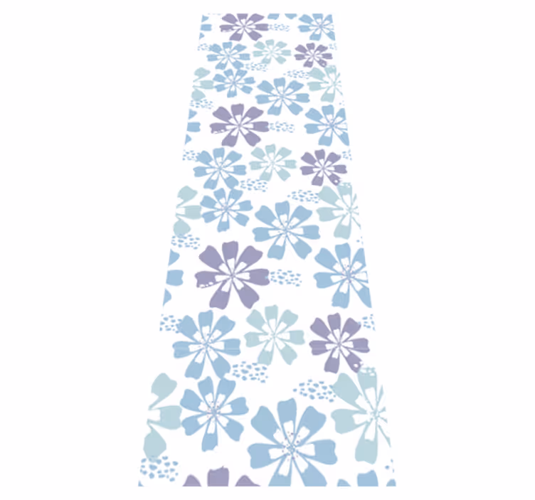 Covor de vinil pentru baie cu model floral pastelat - TenStickers