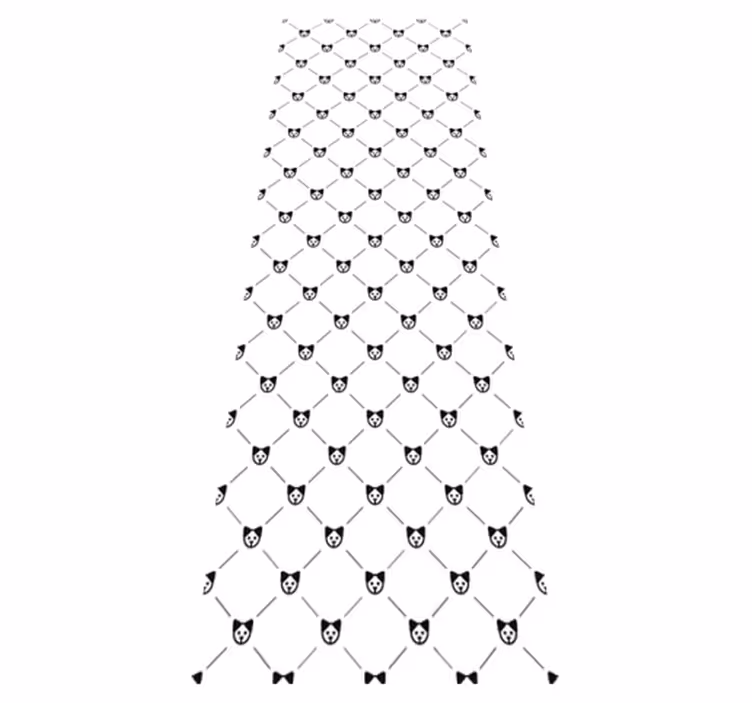 Covor de vinil pentru baie model geometric câini alb-negru - TenStickers