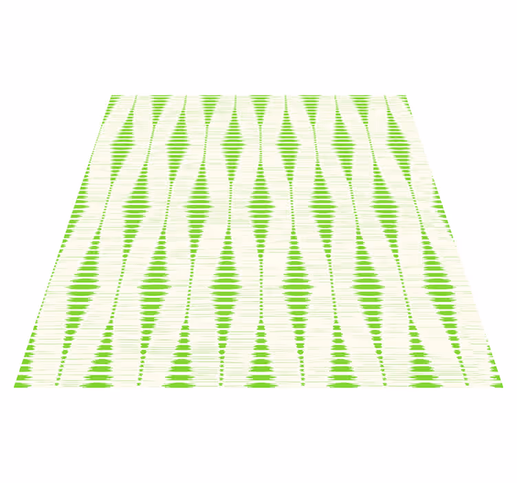 Covor de vinil geometric ikat verde rabaul - TenStickers