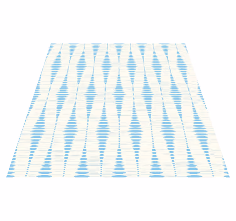 Covor de vinil geometric ikat rabaul albastru deschis - TenStickers