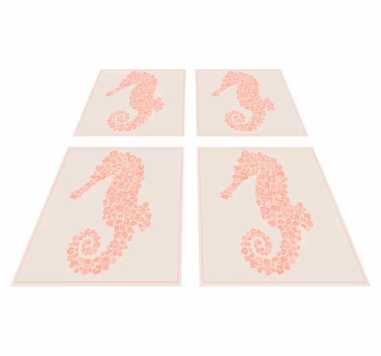 Covor de vinil pentru baie calcan floral - TenStickers