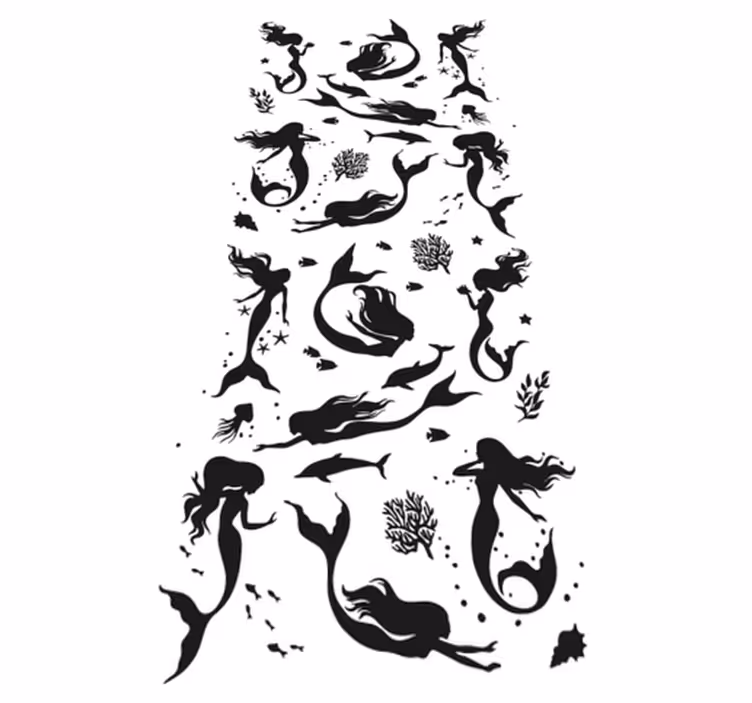 Covor de vinil pentru baie cu sirene - TenStickers