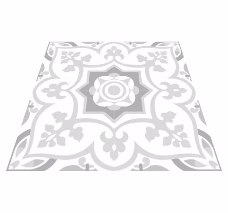 Covor de vinil pentru baie tonuri gri mozaic marocan - TenStickers
