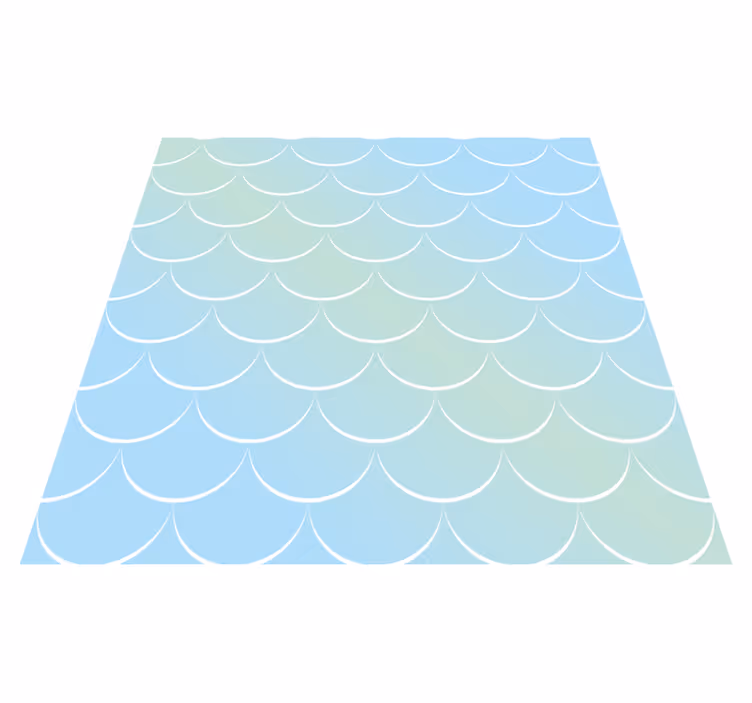 Covor de vinil pentru baie model solzi pastelate - TenStickers