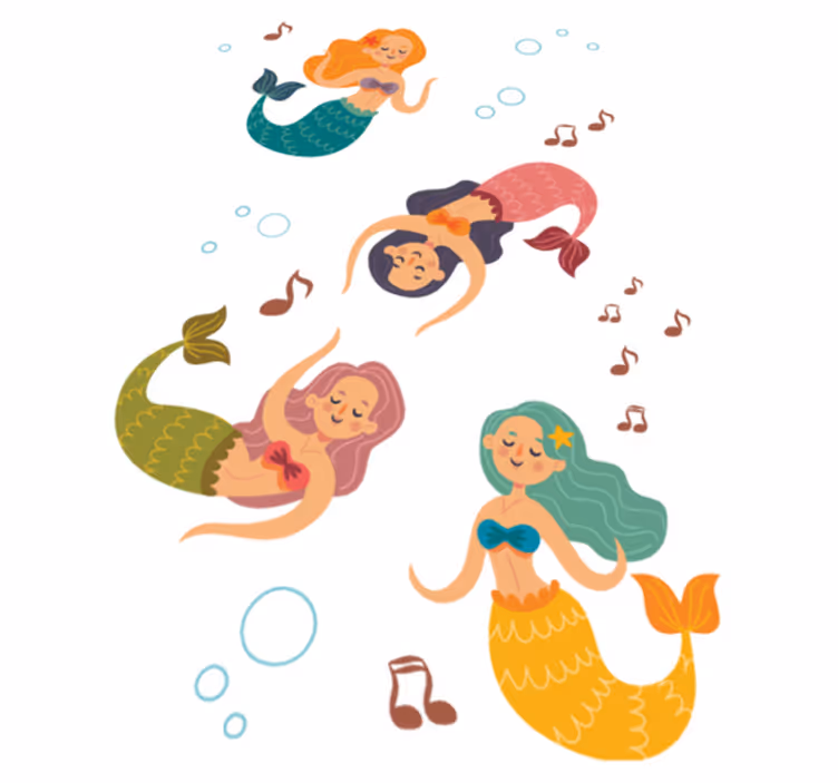Covor de vinil pentru baie sirene dansatoare - TenStickers