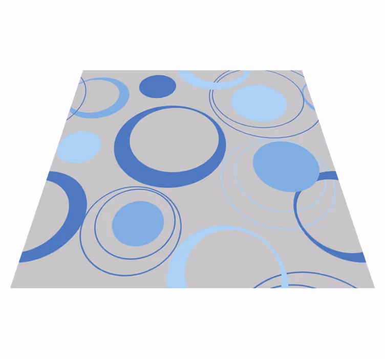 Covor de vinil pentru baie bule albastre minimale - TenStickers
