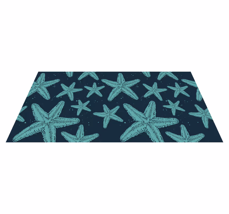 Covor de vinil pentru baie starfish nuanțe de albastru - TenStickers