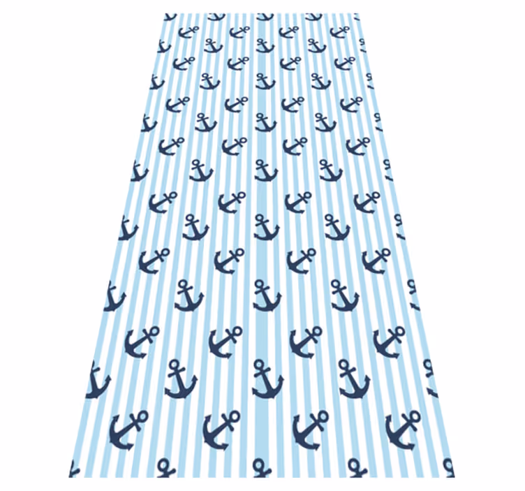 Covor de vinil pentru baie cu dungi verticale bleumarin - TenStickers