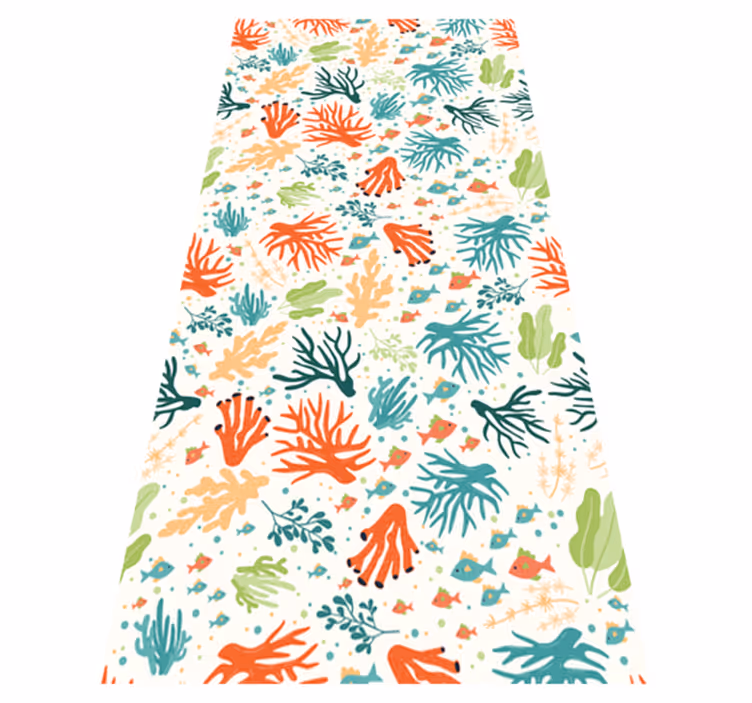 Covor de vinil pentru baie coral colorat - TenStickers