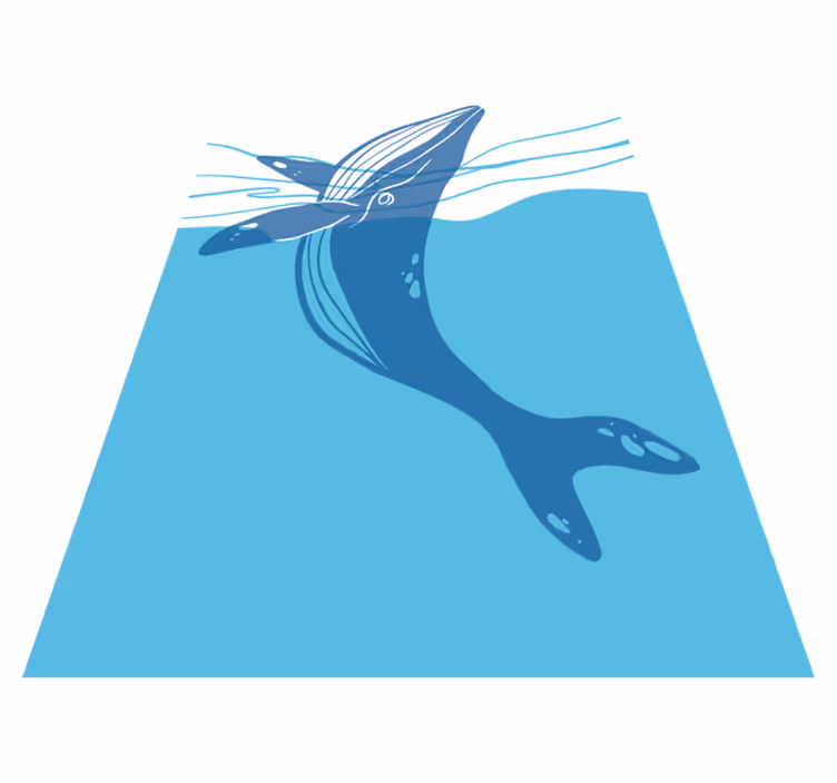 Covor de vinil pentru baie autocolante cu balene - TenStickers