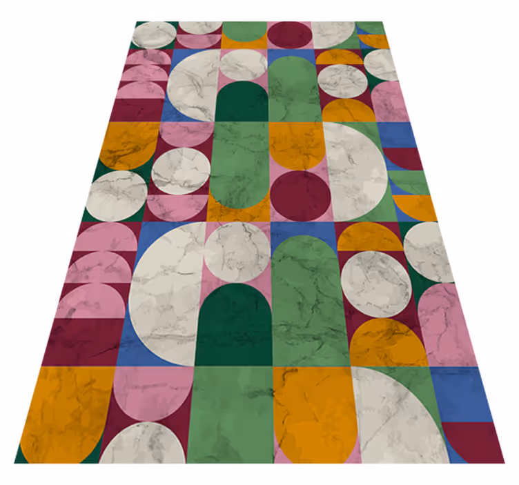 Covor de vinil pentru baie forme geometrice texturate - TenStickers