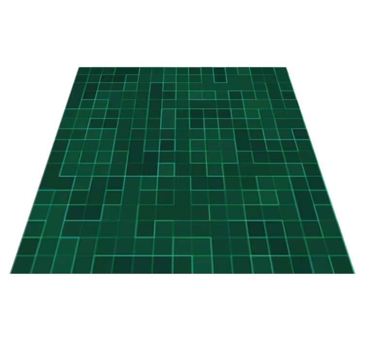 Covor de vinil pentru bucătărie mozaic abstract verde - TenStickers