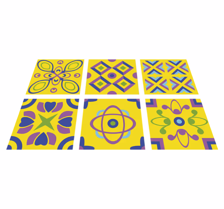 Covor de vinil pentru bucătărie simetrii psihedelice - TenStickers