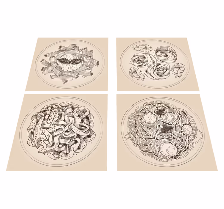 Covor de vinil pentru bucătărie farfurii ornamentale - TenStickers
