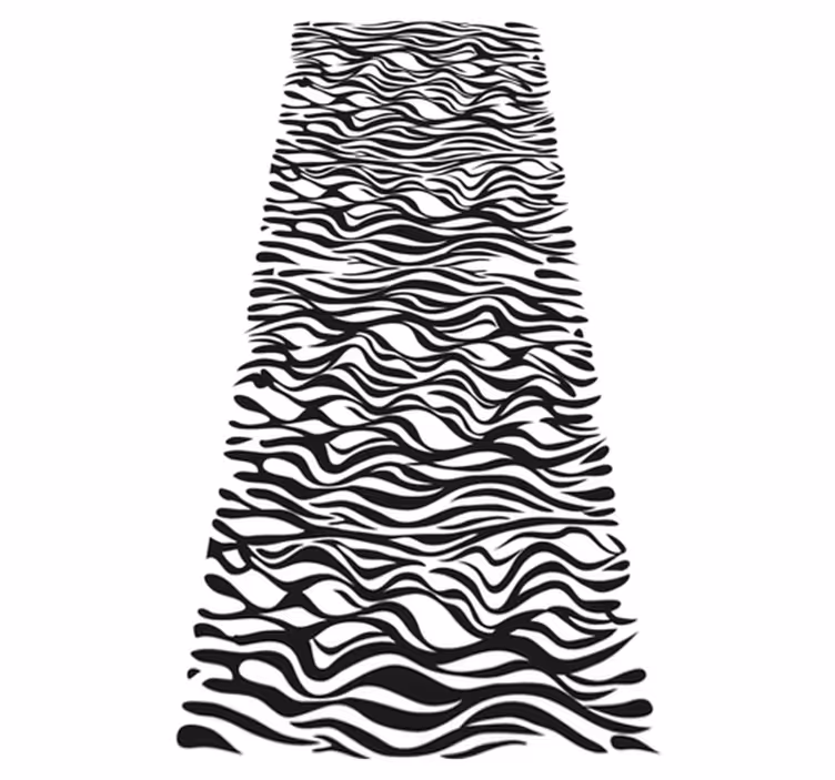 Covor de vinil pentru bucătărie fundal zebra frigider - TenStickers