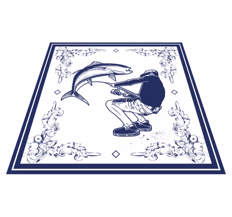 Covor de vinil pentru bucătărie pescar - TenStickers