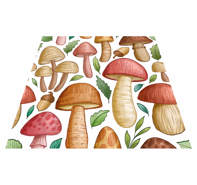 Covor de vinil pentru bucătărie cu ciuperci diverse - TenStickers