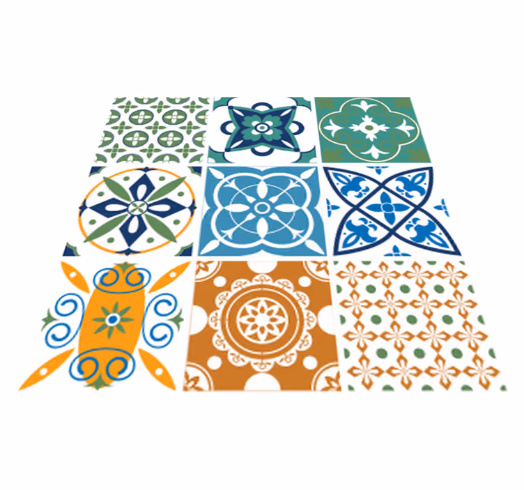 Covor de vinil pentru bucătărie mix plăci ceramice - TenStickers