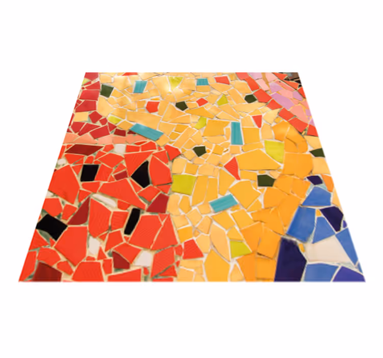 Covor de vinil pentru bucătărie mozaic ceramic colorat - TenStickers