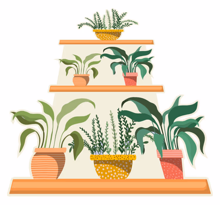 Covor de vinil pentru bucătărie suport plante watercolo - TenStickers