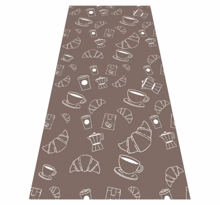 Covor de vinil pentru bucătărie croissant café patron - TenStickers