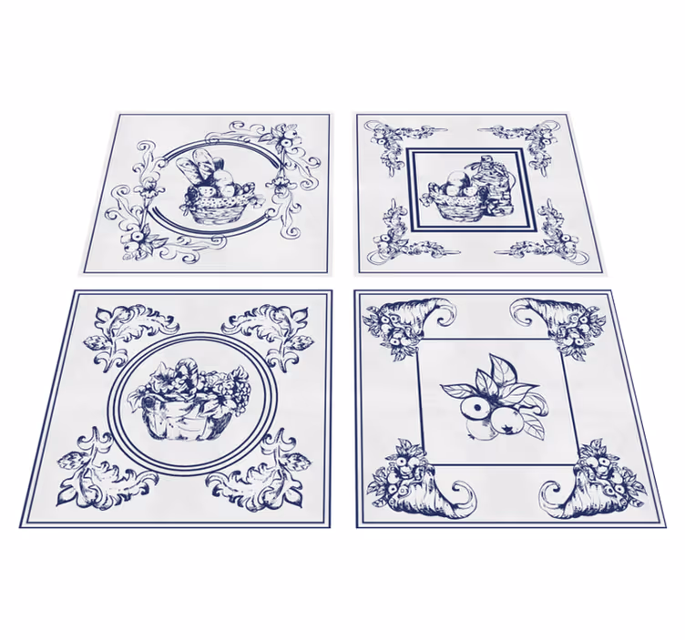 Covor de vinil pentru bucătărie ceramică belgiană - TenStickers