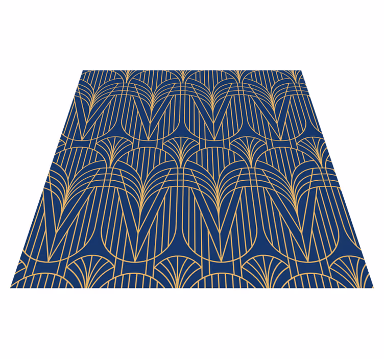 Covor de vinil pentru bucătărie cu model art deco aurit - TenStickers