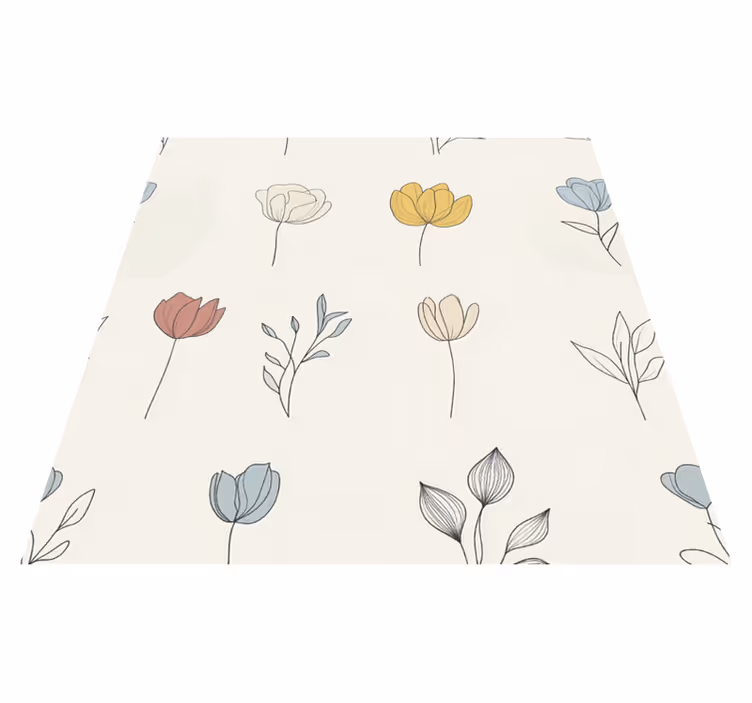 Covor de vinil pentru bucătărie cu design floral - TenStickers